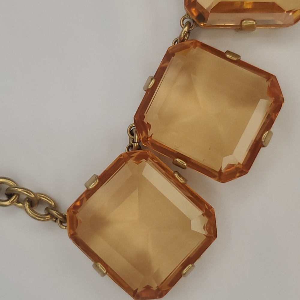 J. Crew Chucky faux amber & Gold necklace - Picture 8 of 13